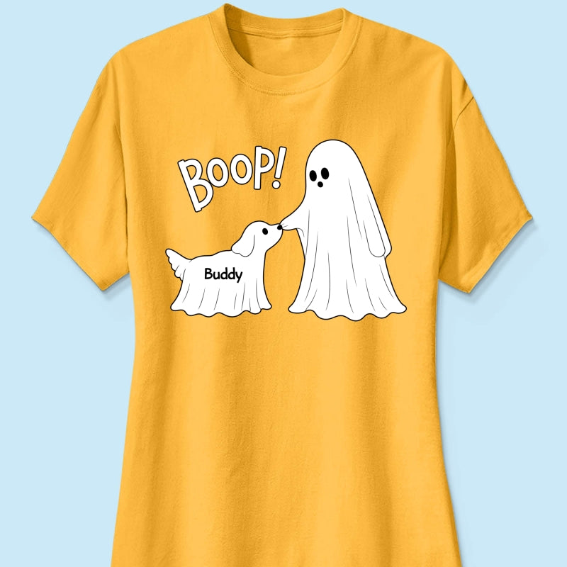 Cute Funny Ghost Boo-p Dog - Personalized Shirt - Halloween Shirt For Dog Lovers