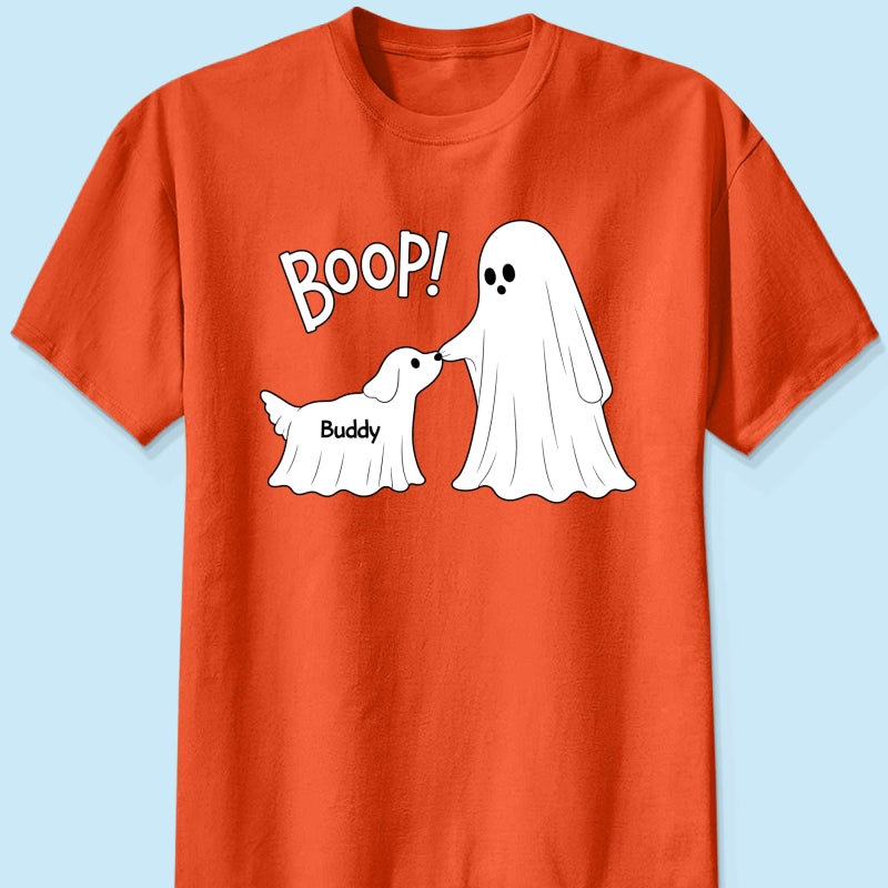 Cute Funny Ghost Boo-p Dog - Personalized Shirt - Halloween Shirt For Dog Lovers