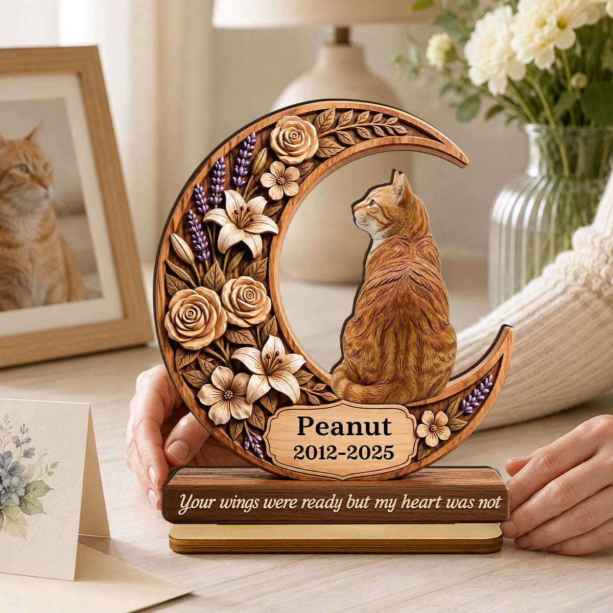I Loved You Your Whole Life Pet Memorial - Personalized 2-Layered Wooden Plaque - Heartfelt Sympathy Gift for Dog Cat Lovers