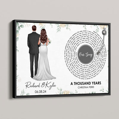 Bride & Groom Wedding Song Lyrics Wedding Gift, Anniversary Gift Personalized Poster