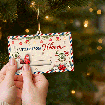 A Letter From Heaven Custom Photo - Personalized Slider Ornament - Meaningful Sympathy Gift Remembrance Keepsake