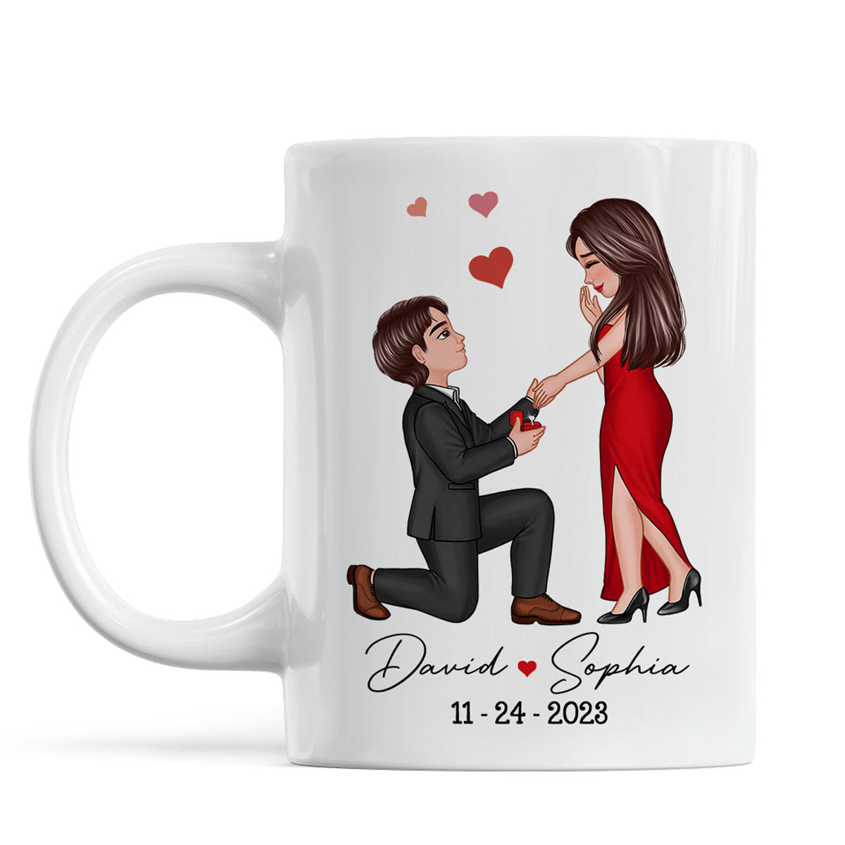 In My Engaged Era Couple Proposal Engagement Gift Future Bride Gift Ideas, Bridal Shower Gift for Her, Bride Mug Wedding Gift for Friend Newly Engaged Personalized Mug