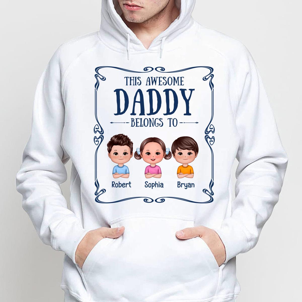 Best Dad Ever Certificate Man & Doll Kids Personalized Shirt