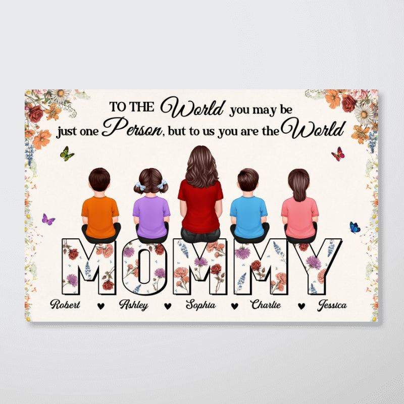 Custom Birth Month Flower Gift For Mom Mommy Personalized Horizontal Poster