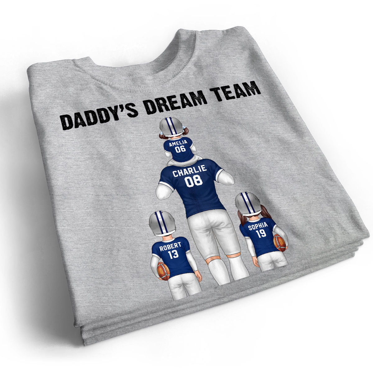 American Football Fan Dad Dream Team Personalized Shirt
