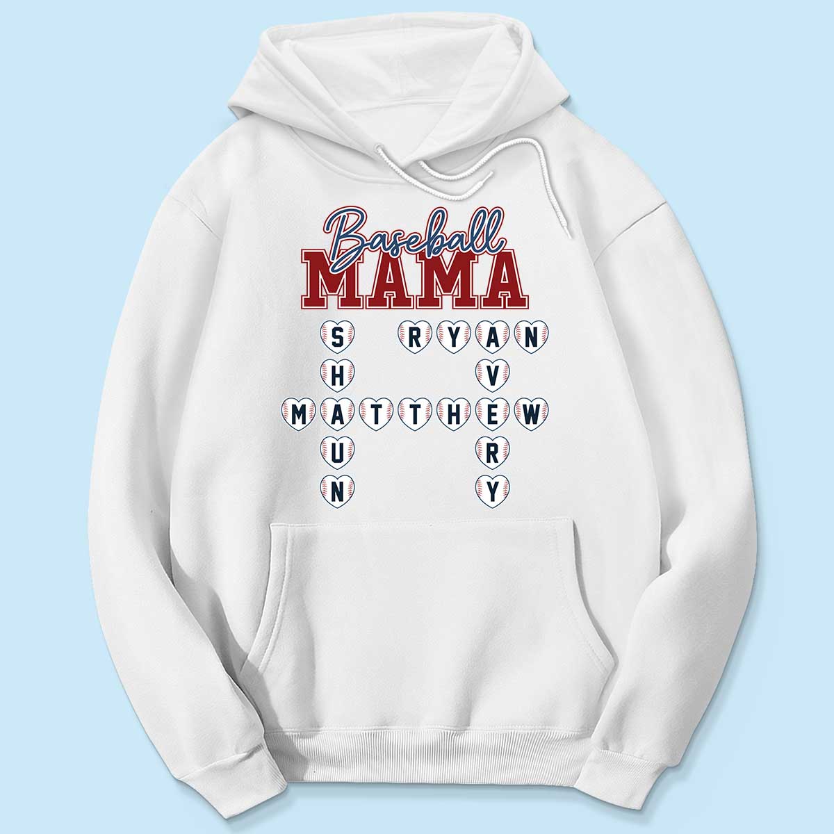 Baseball Mama Mom Grandma Crossword Puzzle Art Personalized Shirt