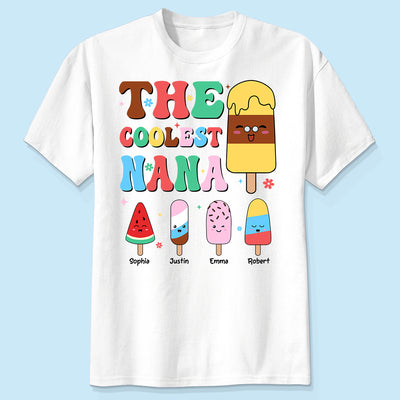 The Coolest Grandma Ice Cream Summer Personalized Shirt