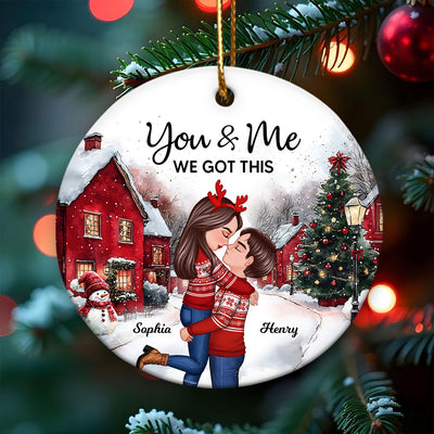 Couple You And Me We Got This Winter Scenes Personalized Ceramic Ornament
