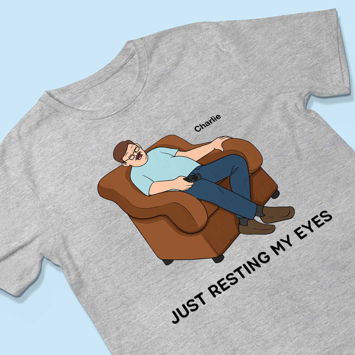 Just Resting My Eyes Dad Grandpa Asleep Funny Father‘s Day Gift Personalized Shirt