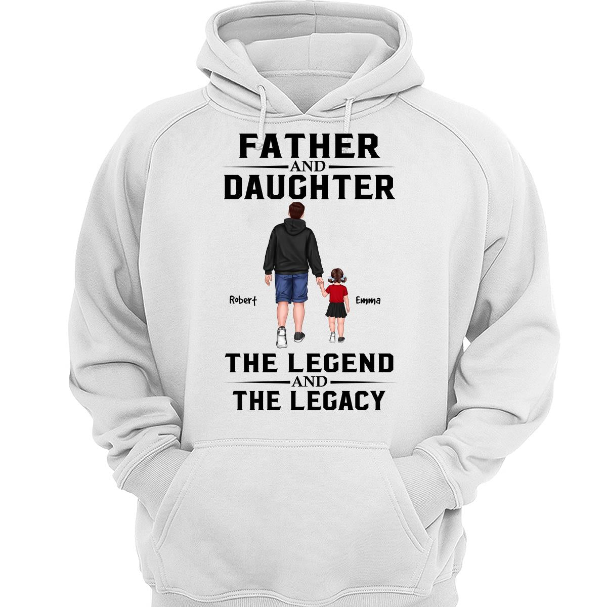 Dad Father Grandpa And Kids Walking The Legend The Legacy Personalized Shirt