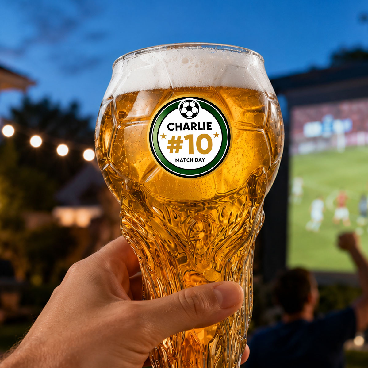 World Cup 2026 Match Day Football Soccer Game - Personalized Trophy Beer Glass - Birthday Gift for Him, Gift for Dad