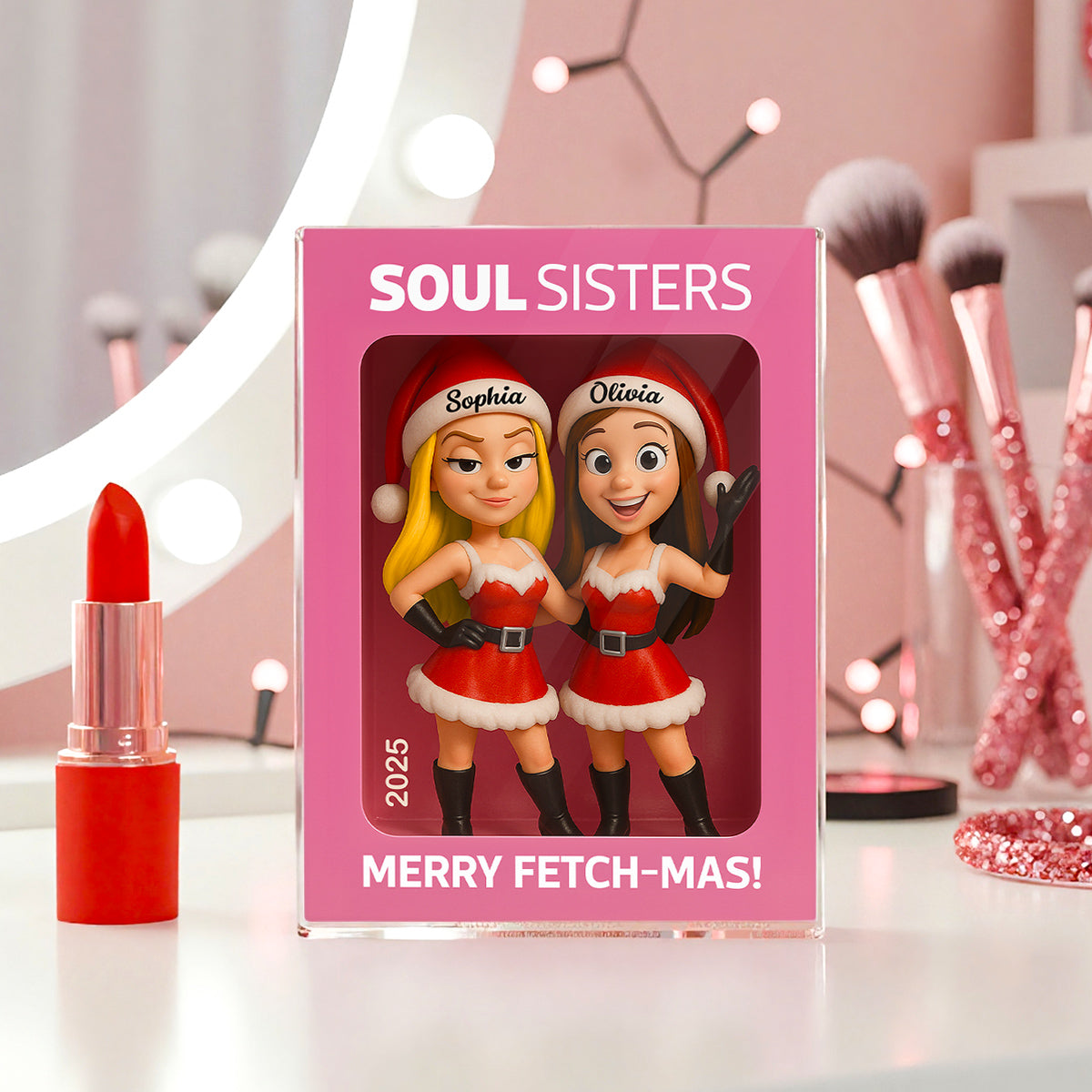 Cool Girls Merry Fetch-mas Funny Christmas Gift For Besties Personalized Acrylic Block Plaque