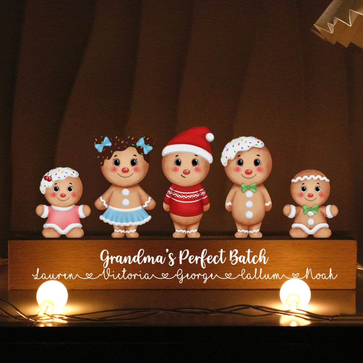 Custom Shape Grandma's Perfect Batch Acrylic LED Night Light, Personalized Christmas Gift For Grandmothers