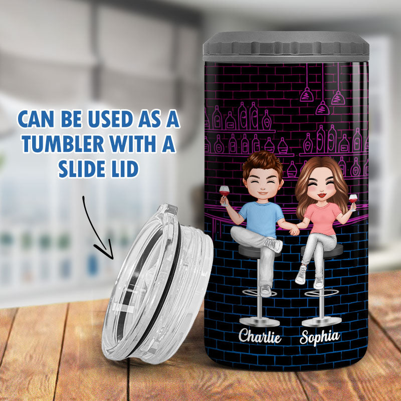 I‘m Not An Alcoholic Funny Drinking Couple Multi Use Tumbler - Personalized 4 In 1 Can Cooler -  Day’s Gift For Him For Her