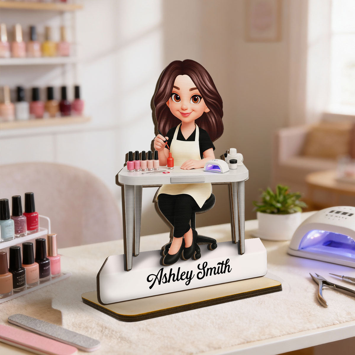 Nail Technician - Personalized 2-Layered Wooden Plaque - Gift For Nail Technician, Nails Decor, Beauty Salon, Woman, Girl