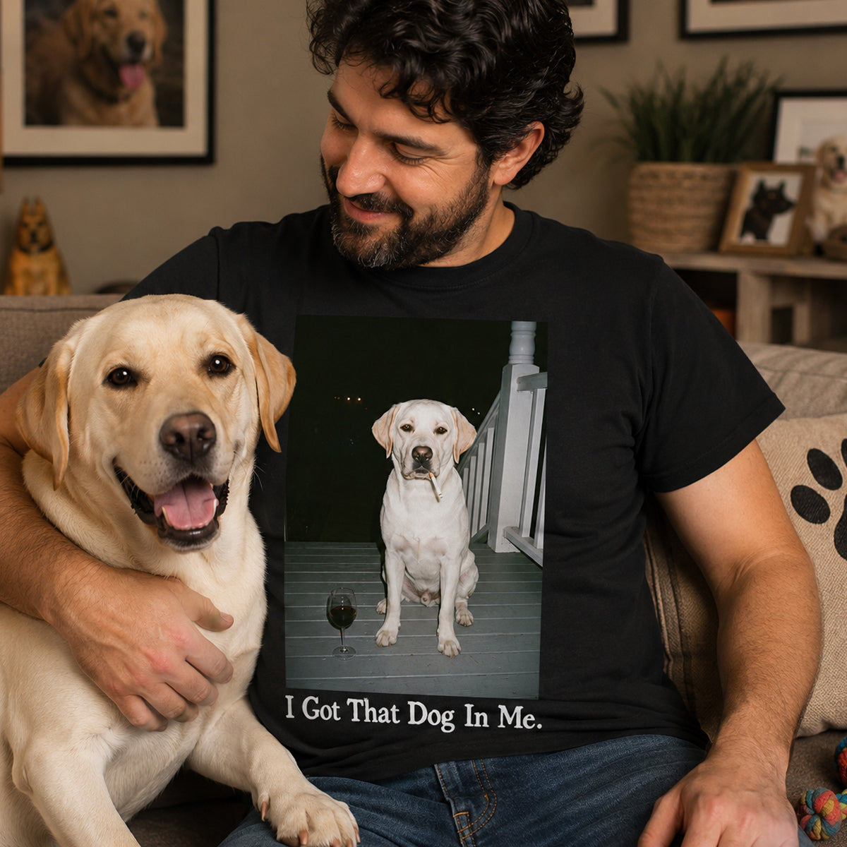 I Got That Dog In Me Custom Dog Photo - Personalized Shirt - Smoking Dog Tee, Weird Pet Gift