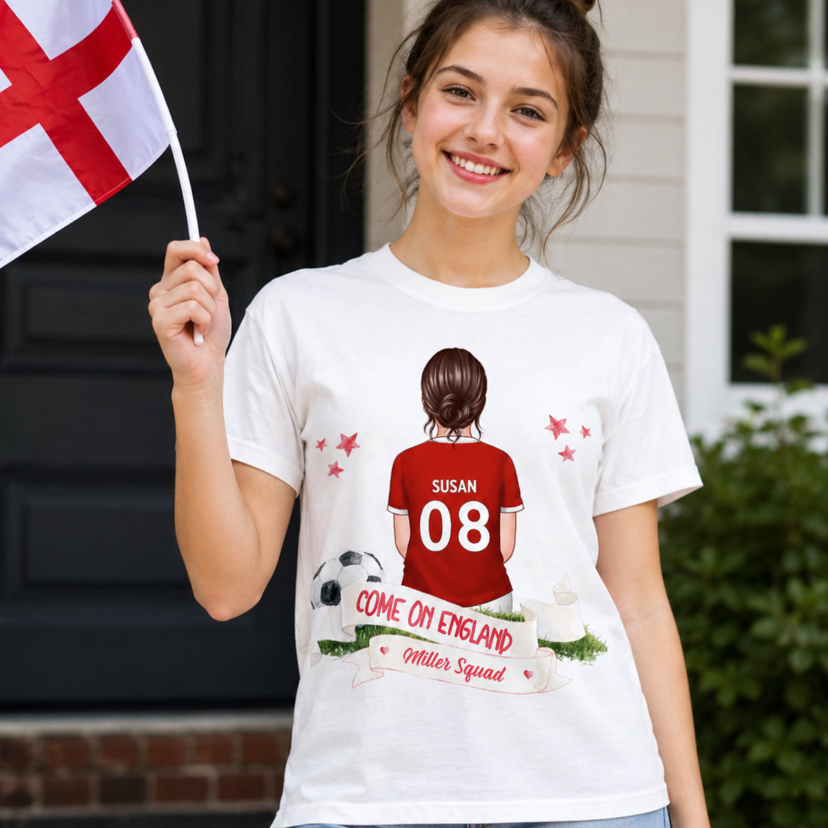 Come On England World Cup T-Shirt - Personalized Family Matching Shirt - Football Fan Tees
