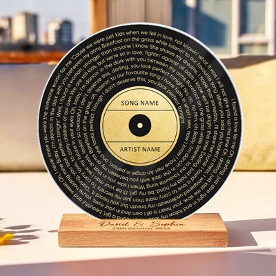 Couple First Dance Favorite Song Lyrics Personalized Acrylic Song Plaque, Perfect Home Decor, Couple Gift, Wedding Gift, Anniversary Gift For Her For Him