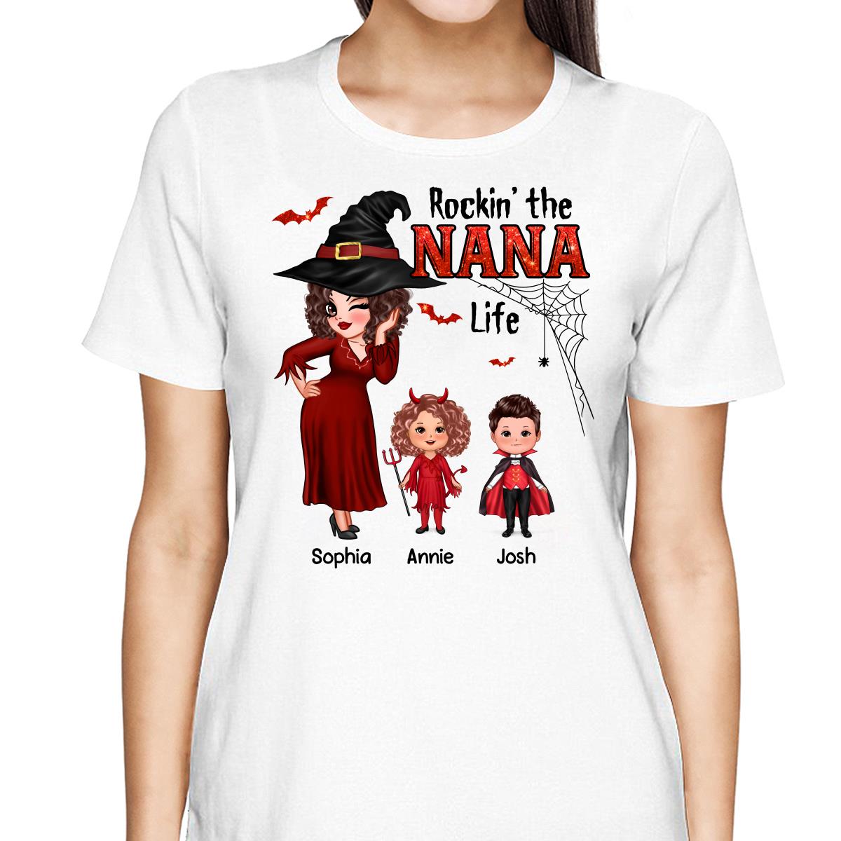 Pretty Grandma Mom Halloween Rockin‘ The Grandma Mom Life Shirt