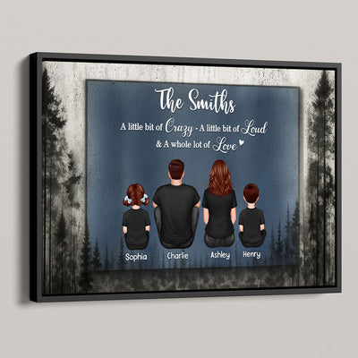 Family Vintage Blue Forest Personalized Poster, Family Gift, Father's Day gift for Dad, for Husband