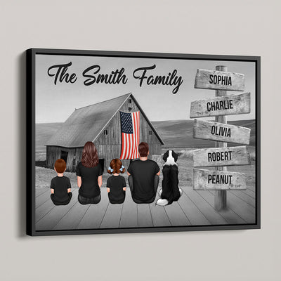 American Family Barn House Personalized Poster, Unique Father's Day Gift For Dad