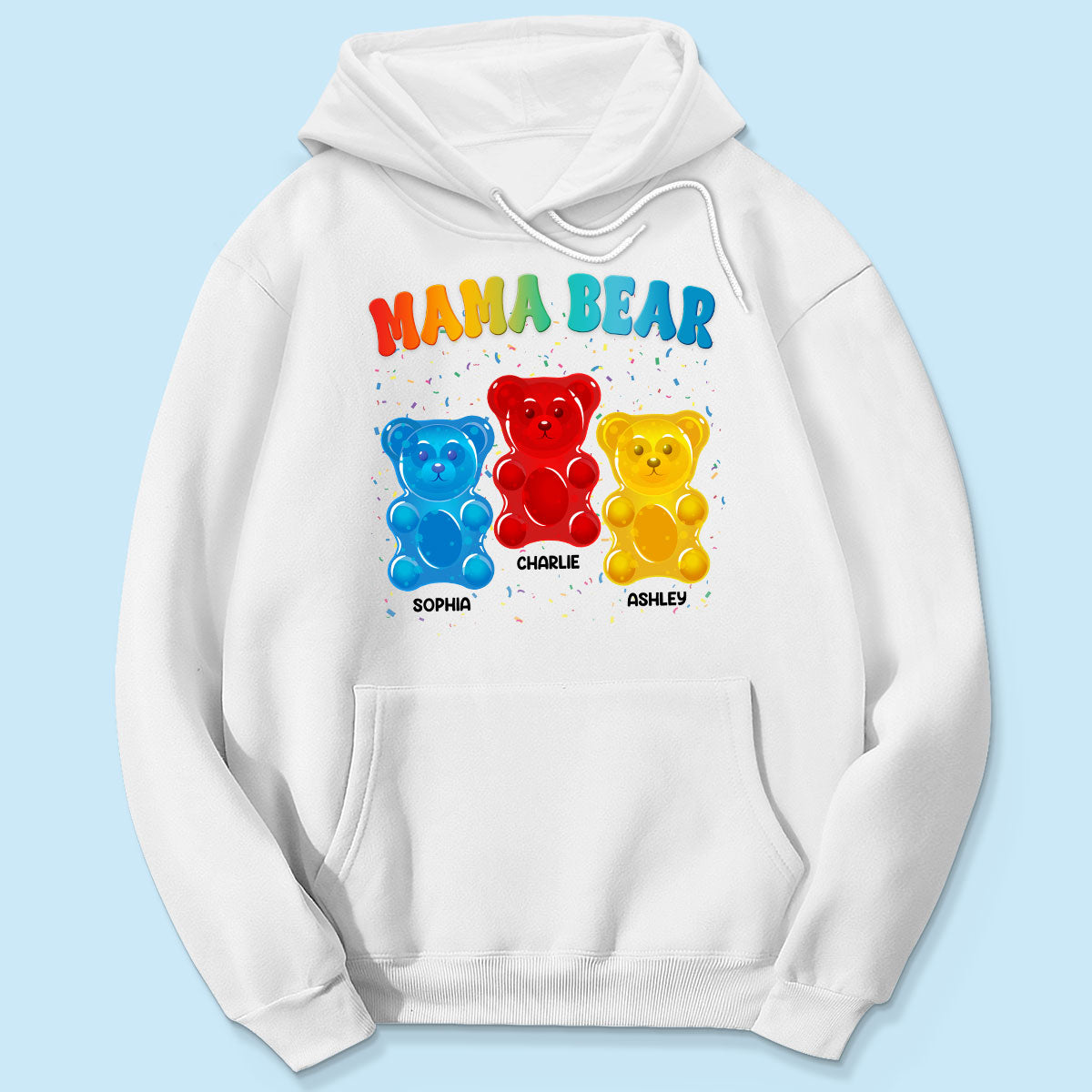 Mama Bear Colorful Bear Gift for Mom Grandma Personalized Shirt
