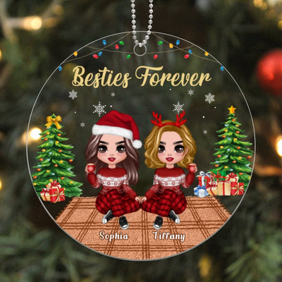 Doll Besties Sisters In House Christmas Personalized Acrylic Ornament