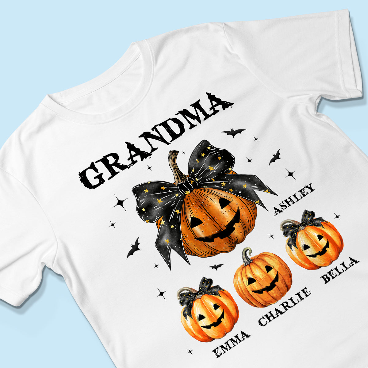Spooky Grandma Mom Halloween Pumpkin Personalized Shirt