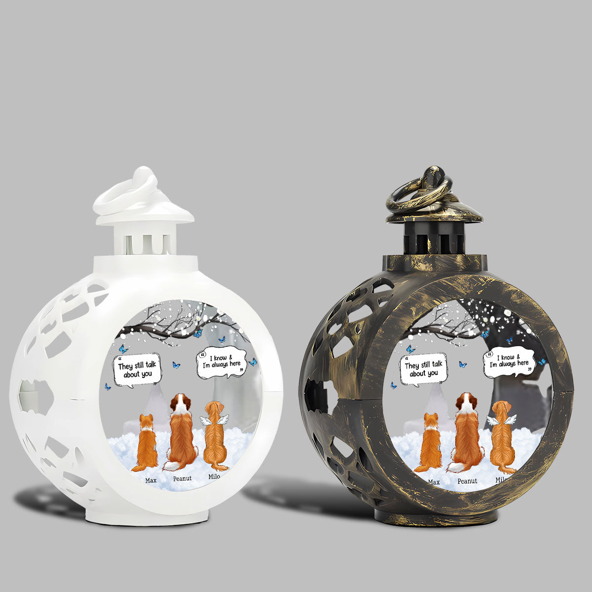 Pet Dog Cat Memorial Keepsake Sympathy Gift Personalized Lantern Ornament