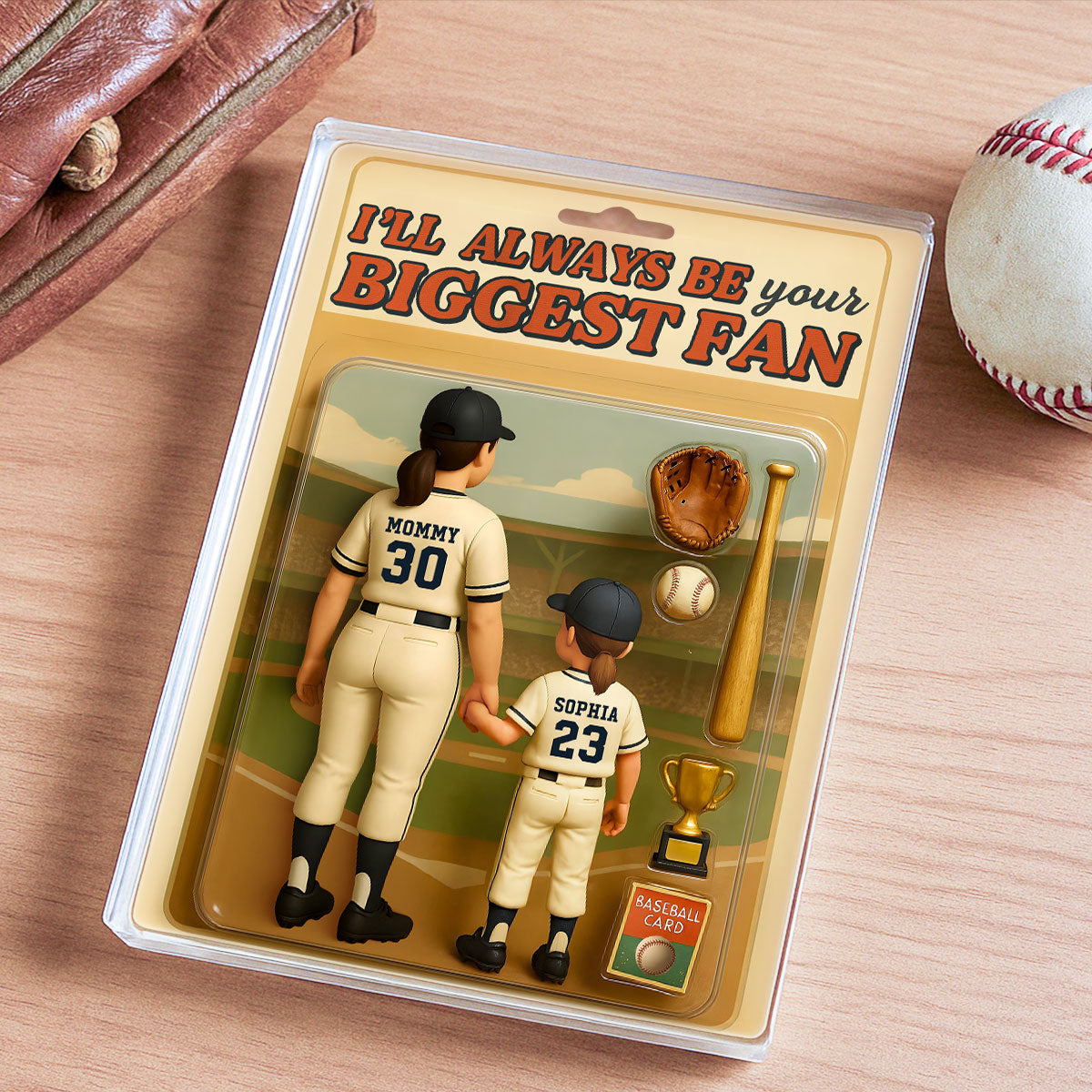 Baseball I Will Always Be Your Biggest Fan Personalized Rectangle Acrylic Block Plaque, Gift For Son, Daughter