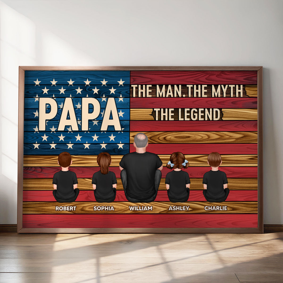 Grandpa The Man The Myth The Legend Personalized Poster, Gift For Grandpa