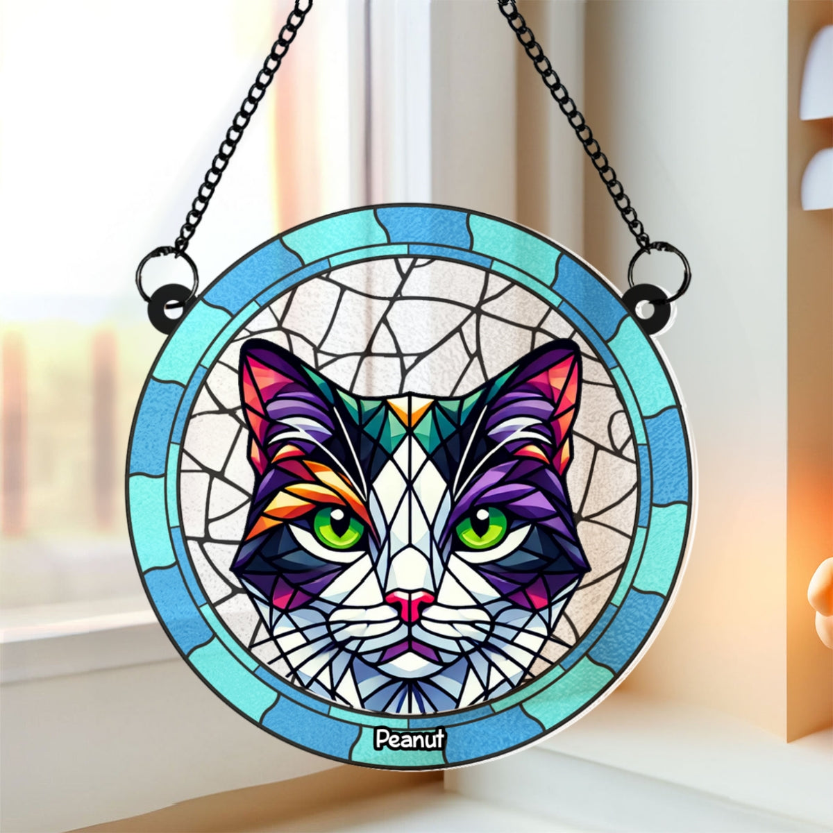Custom Cat Memorial Personalized Acrylic Window Hanging , Sympathy Gift For Pet Owners, Pet Lovers