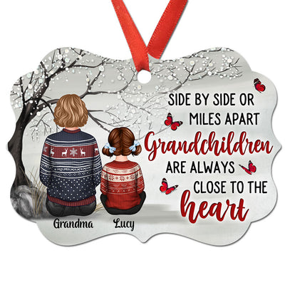 Grandma Grandkids Under Tree Family Personalized Christmas Ornament