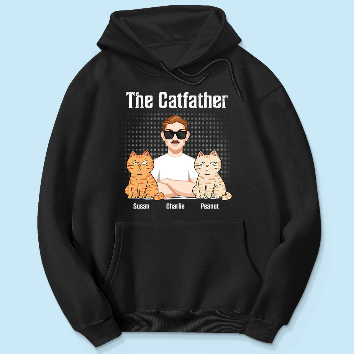The Catfather Cat Dad Crossed Arms Personalized Shirt