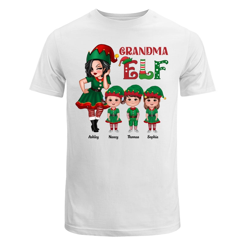 Grandma ELF Doll Kids Christmas Personalized Shirt