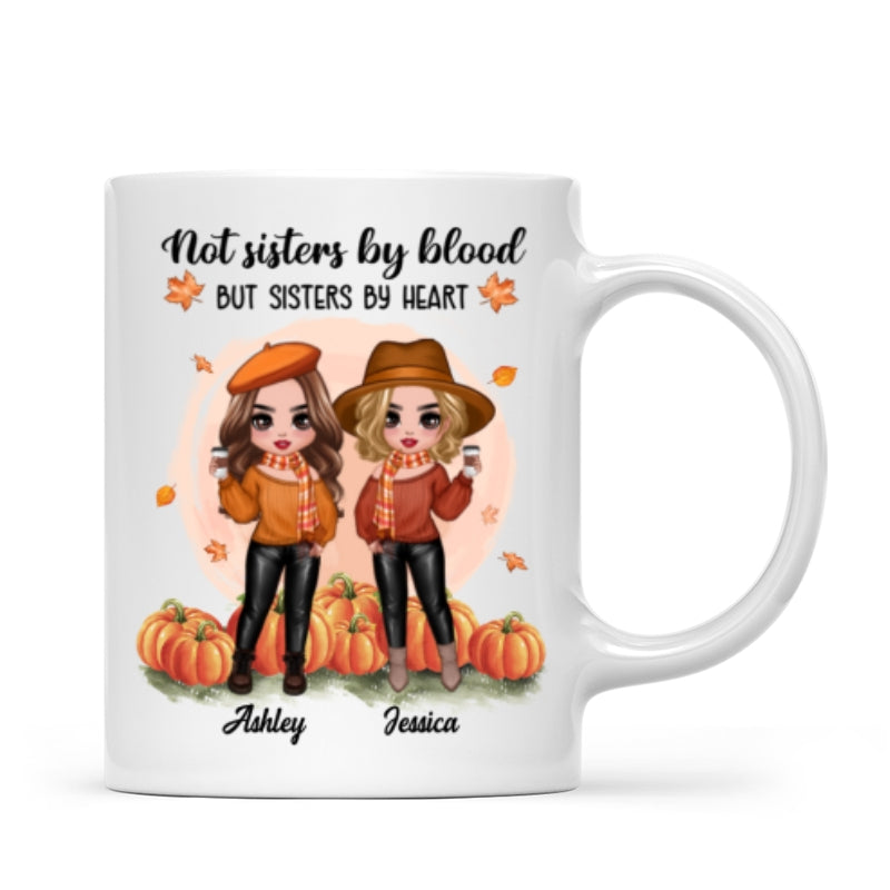 Standing Fall Season Doll Besties Best Friends Personalized Mug