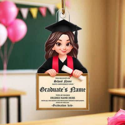 College Graduation High School Graduation and University Graduation - Personalized Acrylic Ornament - 2025 - Graduation Gifts