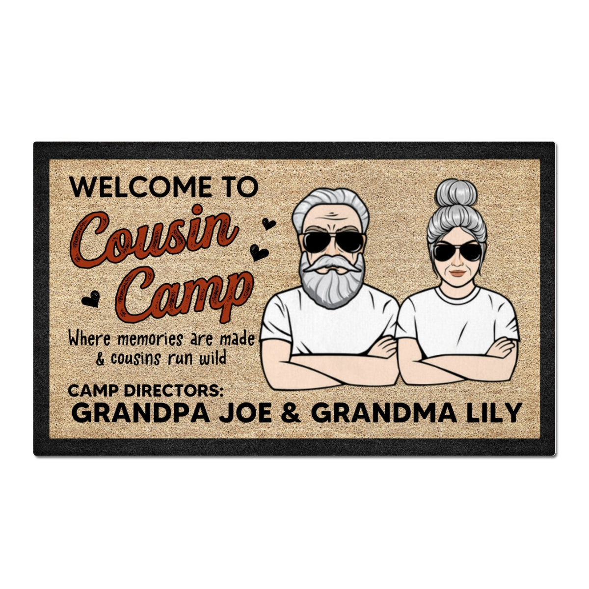 Welcome To Cousin Camp Grandparents House Personalized Doormat