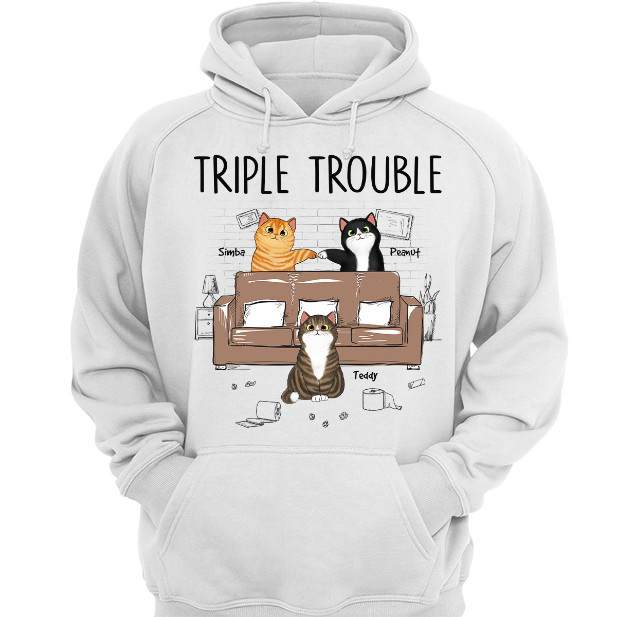 Naughty Flfuffy Cats Personalized Shirt