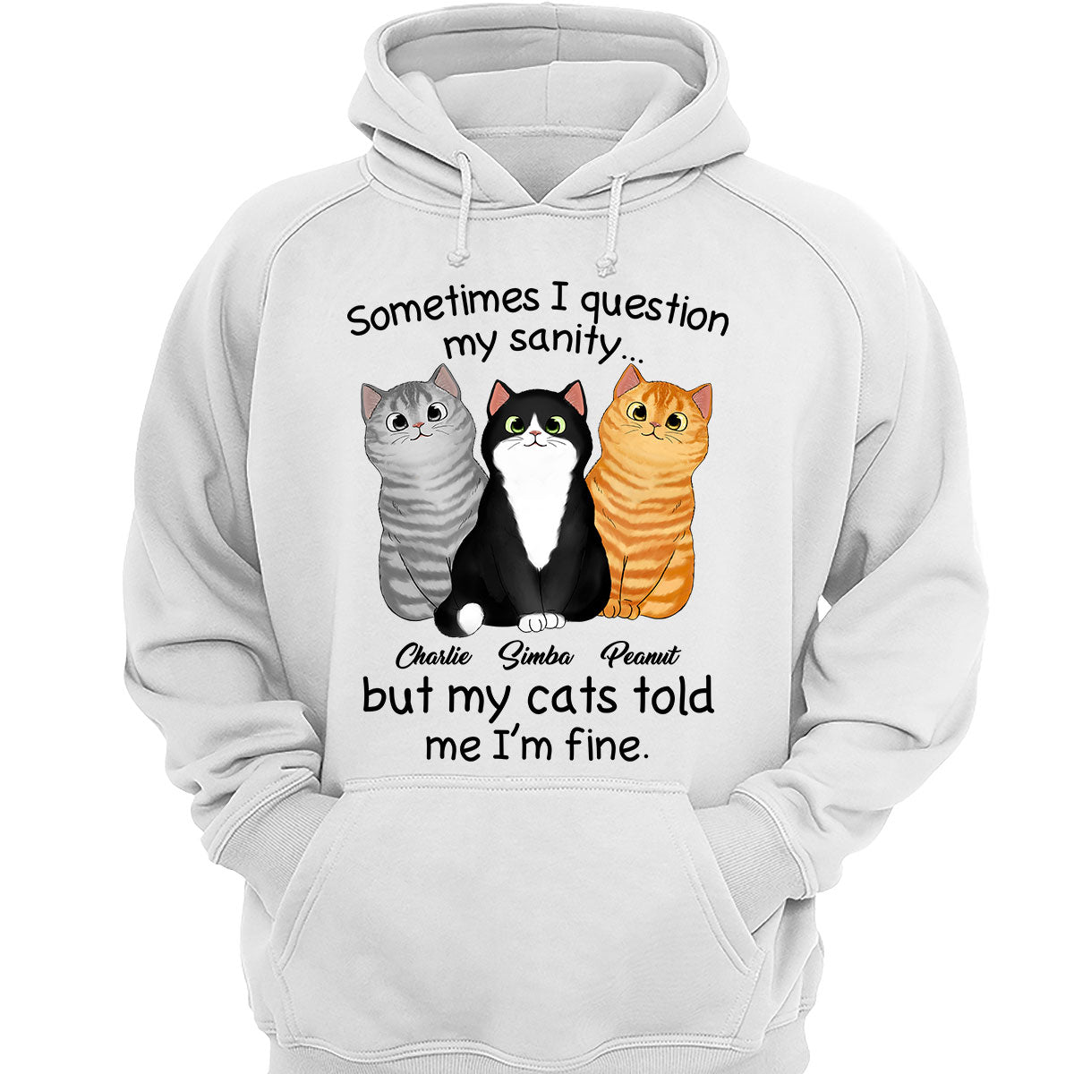 Sometimes I Question My Sanity Gift For Cat Lovers Personalized Shirt