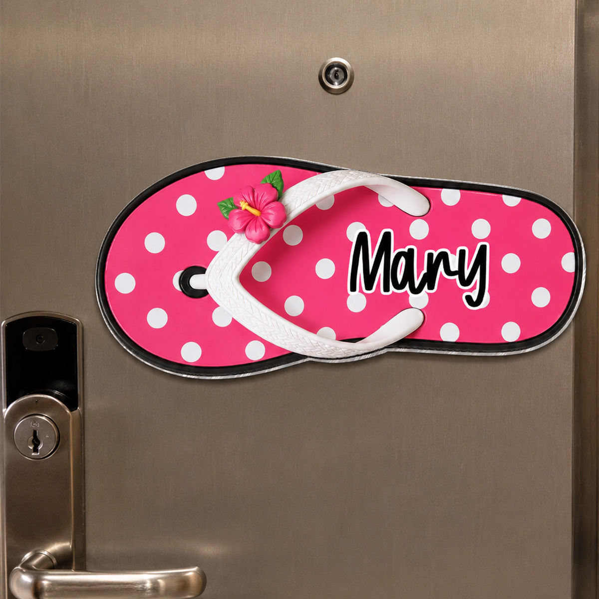 Family Cruise Flip Flop Custom Name 2D Flat - Personalized Cruise Cabin Door Magnet - Family Cruise Trip Decoration