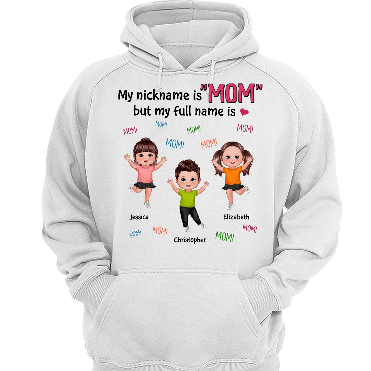 My Full Name Is Mom Mom Mom Dancing Doll Kids Personalized Shirt