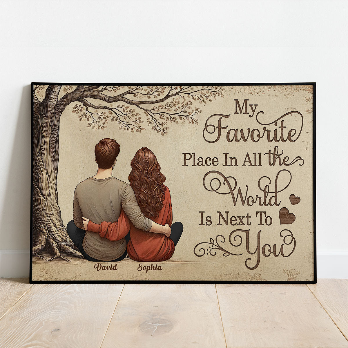 Personalized Vintage Couple Next To You Poster,  Gift, Anniversary Gift for Couples