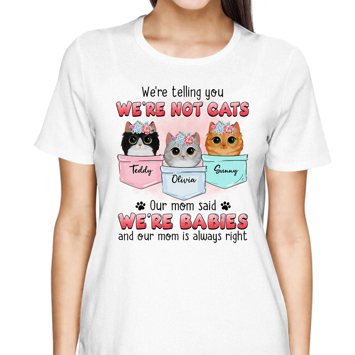 Watercolor Cute Cats Baby Mom Said Gift For Cat Lovers Personalized Shirt