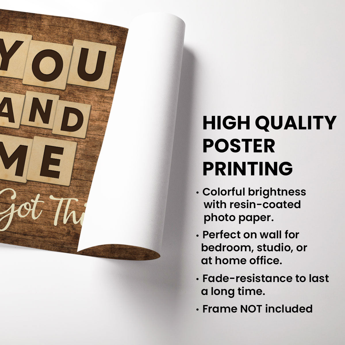 Wood Background You & Me We Got This Couple Personalized Poster