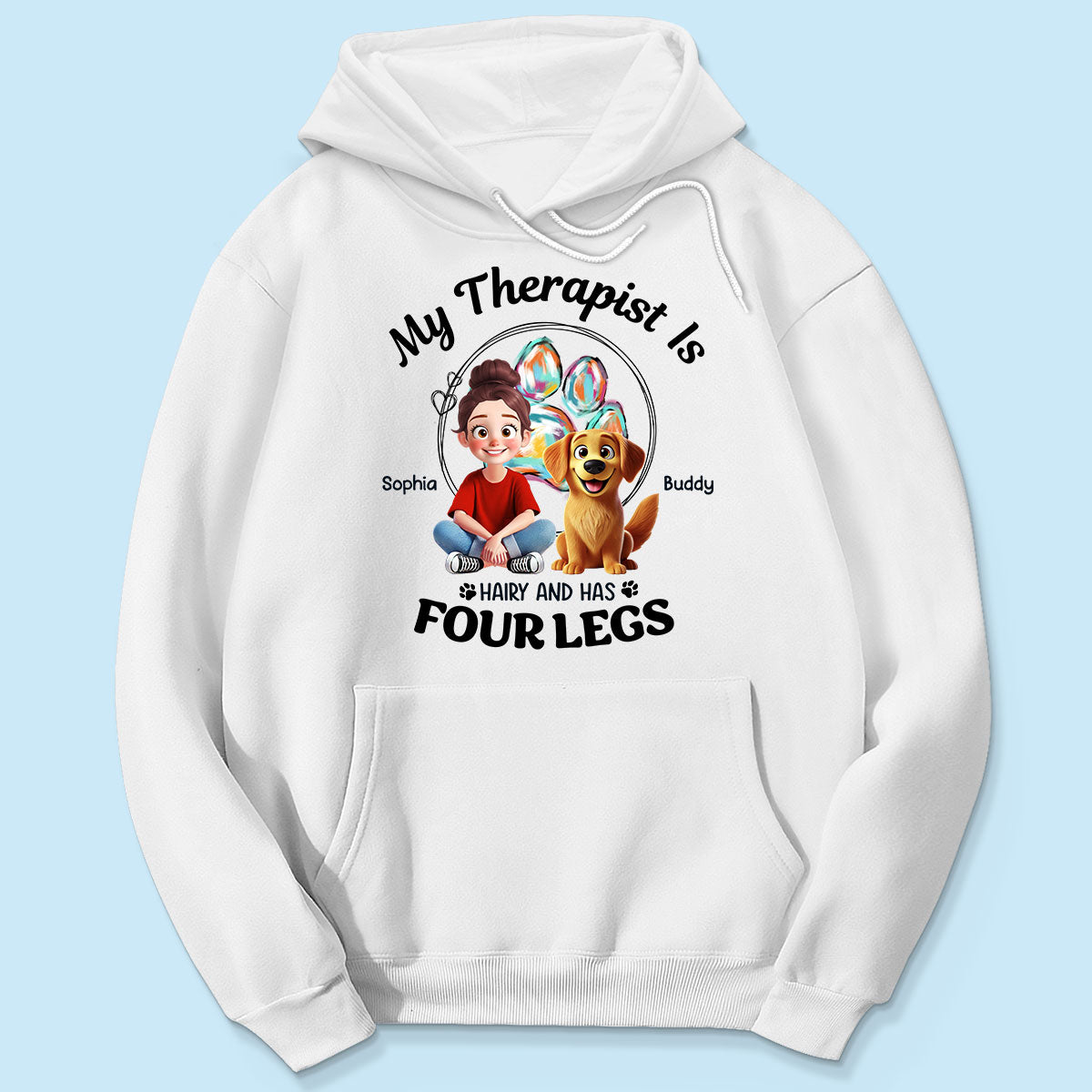 Animation Cartoon Dog My Therapist Personalized Shirt, Gift For Dog Lovers, Dog Mom
