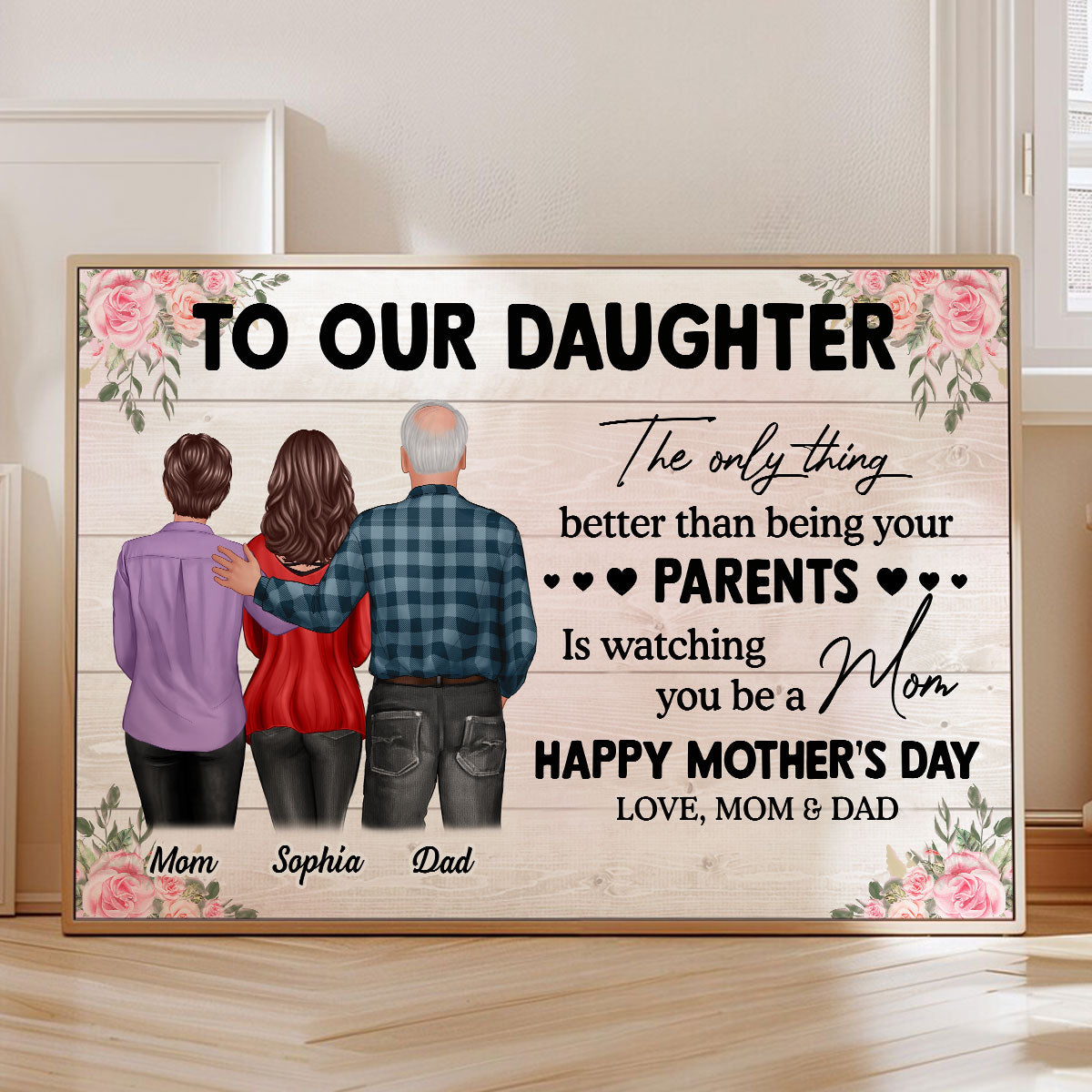 To Our Daughter From Dad And Mom Personalized Poster
