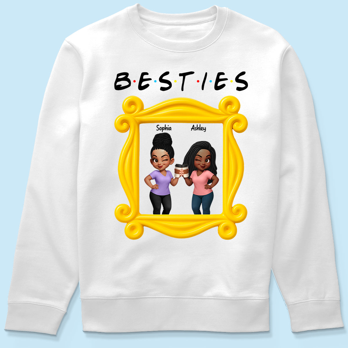 Best Friends Personalized Funny Matching Shirts, Sweatshirts, Fall Gift for Best Friends