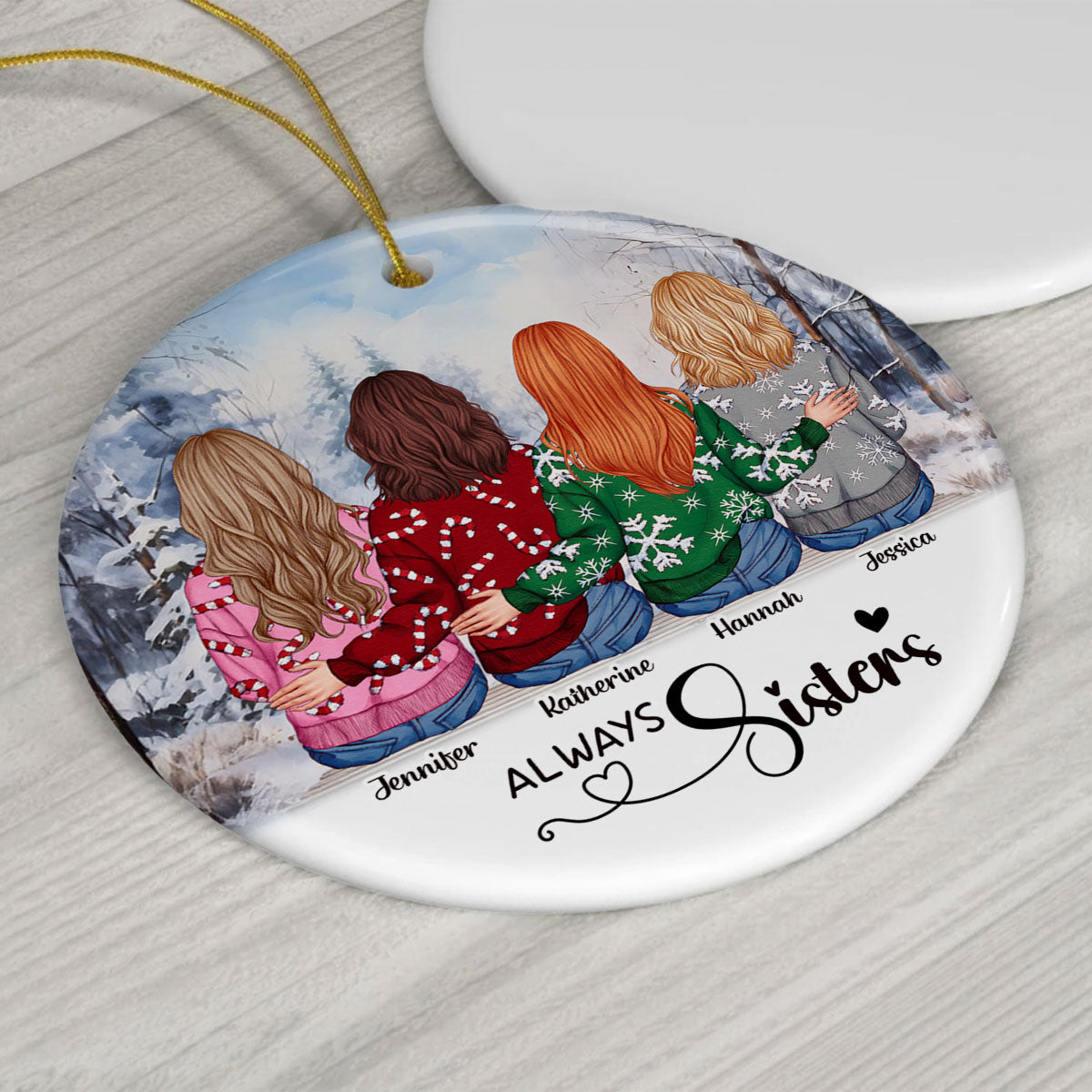 Personalized Best Friends Ornament Gift, Personalized Friendship Gift, Soul Sister Christmas Gift for Best Friend, Long Distance Friendship Gift