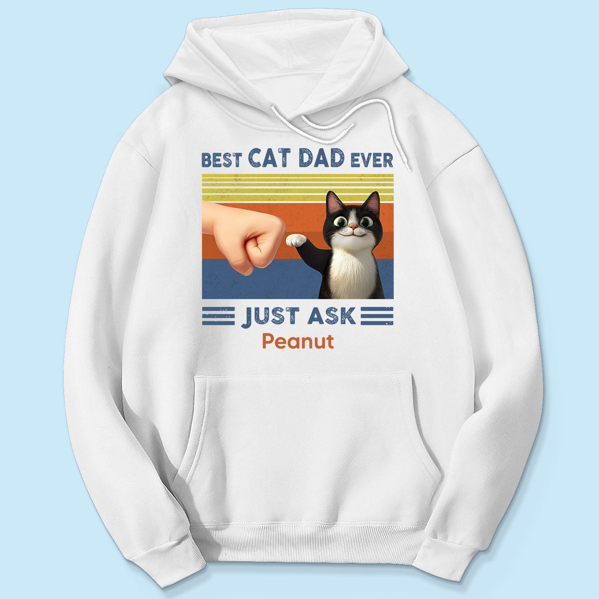 Best Cat Dad Cute Cartoon Funny Cats Personalized Shirt, Gift for Cat Dads